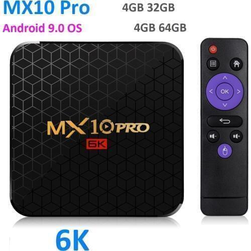 20PCS/LOT MX10 PRO 6K Smart TV Android TV Box 4GB 32GB 64GB Allwinner H6 Quad Core USB3.0 Smart Media Player