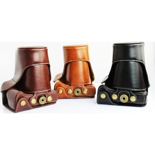 Full body Precise Fit PU leather digital camera case bag cover For Canon EOS M3 EOSM3 Camera Bag Top