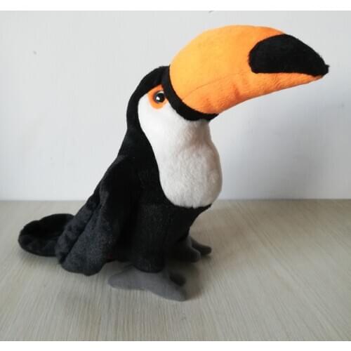 High quality goods about 26cm lovely black toucan bird plush toy soft doll kid toy birthday gift b0589