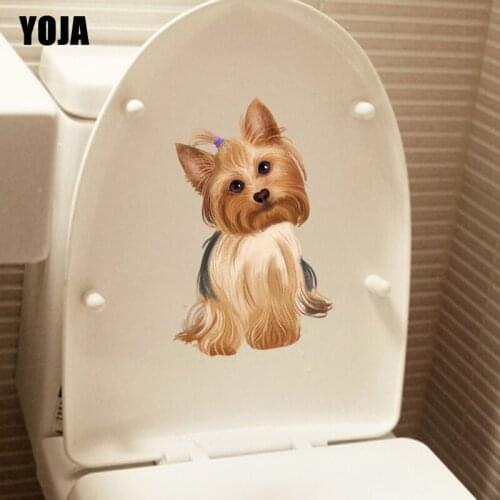 YOJA 15.2*24.2CM Pet Dog BedRoom Home Decoration Wall Decal Toilet Sticker Modern Animal T3-0560