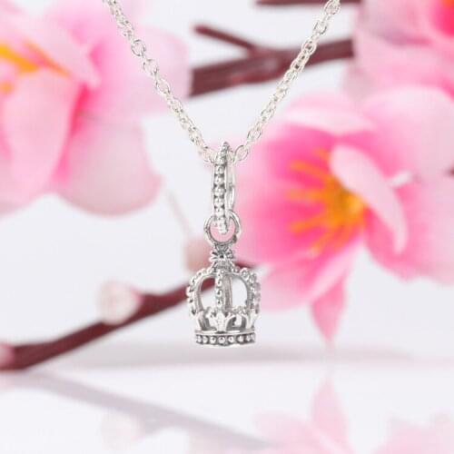 Authentic 925 Sterling Silver Charm New Retro Crown Fashion Pendant Fit Pandora Women Bracelet & Necklace Diy Jewelry