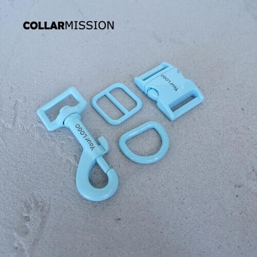 100pcs/lot(metal buckle+adjust buckle+D ring+metal dog clasp)dog collar 20mm accessory 7 colours,we provide laser engraving LOGO