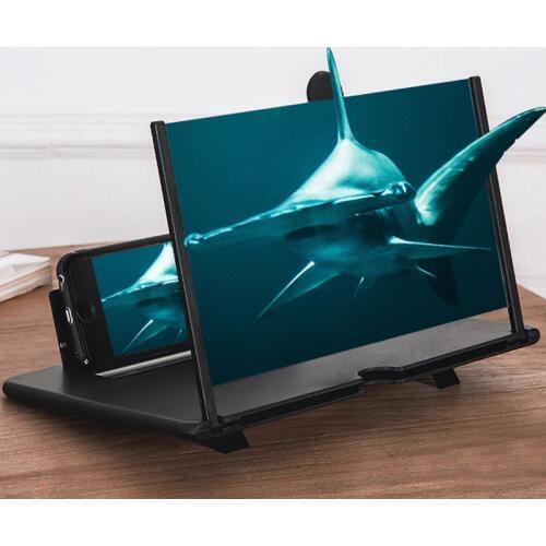 12 Inch Mobile Phone Screen Magnifier Eyes Protection Display 3D Video Screen Amplifier Folding Enlarged Expand Stand Holder
