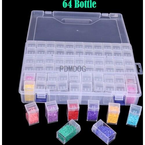 32/64 Girds Diamond Painting Tools Accessories Storage Box Beads Container Diamond Embroidery Stone Mosaic Convenience Box