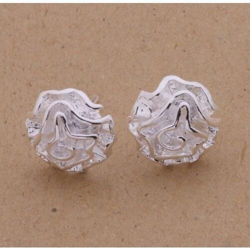 AE141 Hot sterling earrings , fashion jewelry , rose /bzsakqza akeajbla silver color