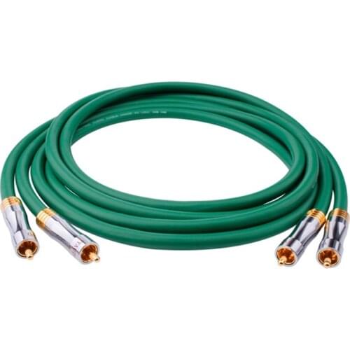 Mcintosh enthusiast audio signal line double lotus head RCA line 4-core silver-plated CD power amplifier cable