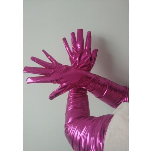 Halloween Shiny Metallic Long Finger Cosplay Glove Halloween Costume Gloves Halloween Cosplay Accessories