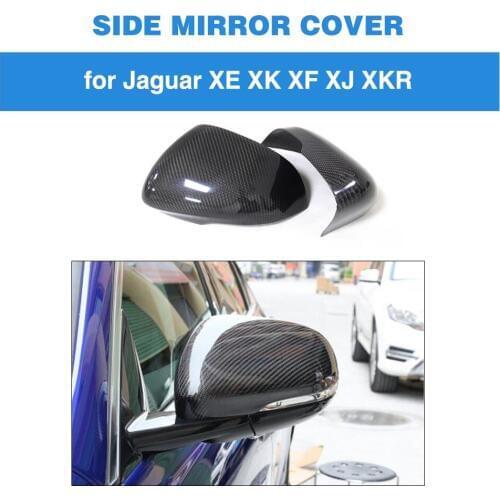 Side mirror caps For Jaguar XE XK XF XJ XKR 2010-2018 Carbon Fiber Mirror Cover