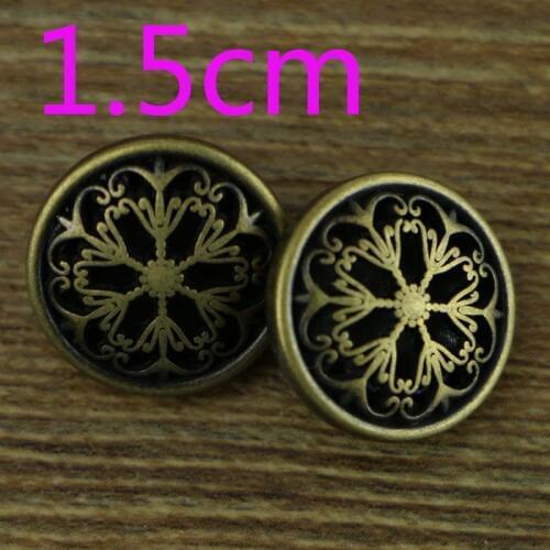 15mm bronze metal buttons are classic British style clothing accessories DIY materials