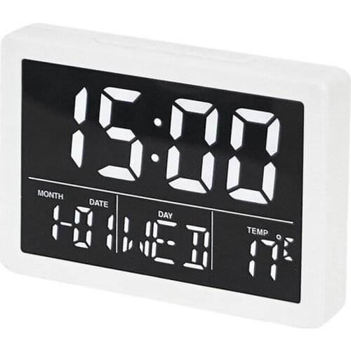LED Digital Alarm Clock Indoor Temperature,USB Portable Bedside Table Desk Hygrometer for Kids Bedroom Car Travel