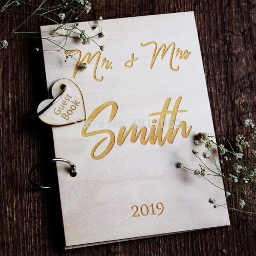 Wood Wedding Guest Book, Guestbook Wedding Wood, Personalized Initial Guestbook Rustic Wedding Guest Book, Wooden Wedding Guest