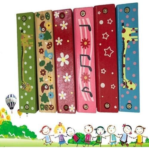 Baby Plastic Harmonica Fun Double Row 16 Holes Harmonica Toy Musical Early Educational Toy Random Color CX993258