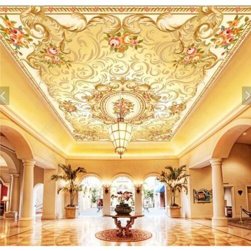Euporean pattern 3D Ceiling photo wall mural for living room bedroom wall murals ceiling wallpaper for walls 3 d