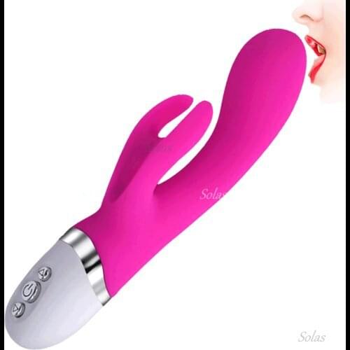 Vibrator Masturbation G-Spot Clitoris Rabbit Female Sex Toys Silicone Dildo Vagina Stick Double Vibration Adult Products for 18