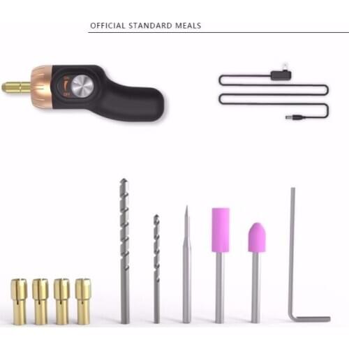 Electric Rotary Engraving Tool 24W Adjustable Speed Polisher with 10pcs Rotary Accessory Kit Grinding Cleaning Tool Kit