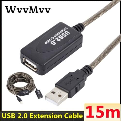 15m USB Cable Male To Female USB 2.0 Extension Cable Extension Line Cable High Speed Wire Data Adapter Connector New