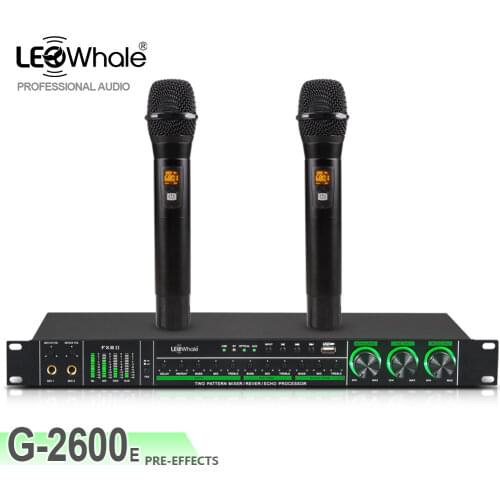 Karaoke Pre-Effects KTV Pro Digital Audio Echo Effect Processor DSP Audio Processor With Wireless Microphone Bluetooth USB