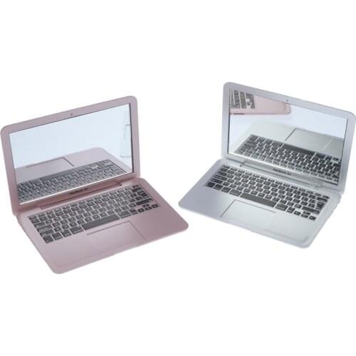 Girl mini pocket laptop shape makeup clear mirror baby mirrors toy