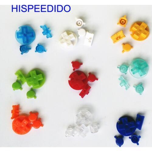 HISPEEDIDO Multi color option A B Buttons Keypads for Gameboy Pocket GBP On Off Power Buttons for GBP D Pads Power Buttons