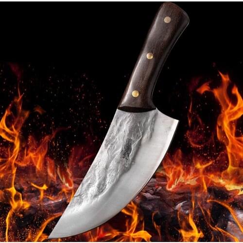 Forged Slaughter Boning Knife Butcher Knife Pork Meat Peeling Forging Stainless High Carbon Steel Knife Chicken Fish Scimitar