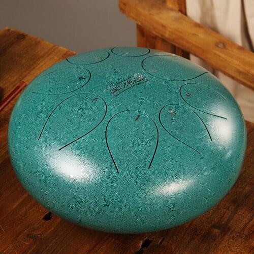 Hluru TS08 drum musical instrument 8 note 8-inch Lavender handpan tank drum F tone steel tongue drum percussion instrument