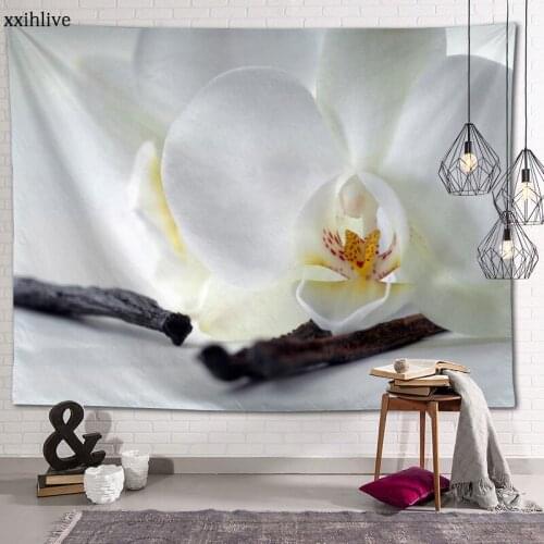 Hot Sale Custom Plant Orchid Large Tapestry Wall Hanging Bohemian Tapestries Mandala Art Decor Party Wedding Home Decoration