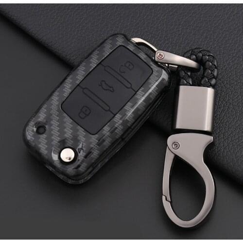 Hot Sales Carbon Car Key Case Cover For VW Volkswagen Golf Bora Jetta POLO Passat B5 Skoda Superb Octavia Fabia SEAT Ibiza Leon