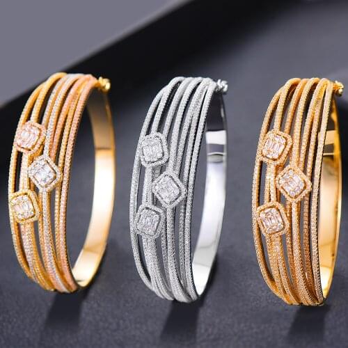 GODKI Personality Trendy Bangle High Quality Best Super Gift for girl Friends Lover unexpect New Year surprise Bridal Wedding