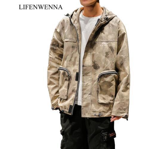 High Quality 2019 New Brand Spring Mens Jacket Men Fashion Camouflage Casual Loose Jackets Coat Male Bomber Outwear Jackets 5XL