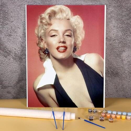 Marilyn Monroe Painting By Numbers Complete Kit Acrylic Paints 40*50 Oil Painting Loft Picture Crafts For Adults Art