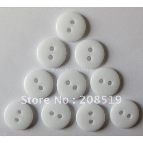 NB0089 White buttons 11mm 2 holes sewing resin shirt button for kids 500pcs/lot bulk buttons