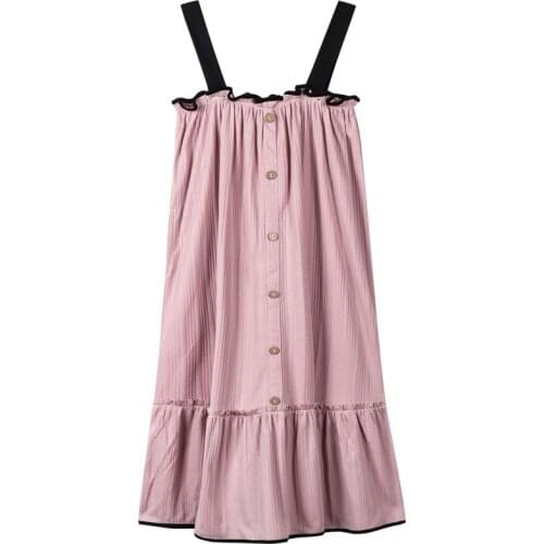 Summer New Cotton Plus Size Off-shoulder Nightdress Sexy Women Nightgown Korean Sweet Ruffle Spaghetti Strap Female Sleepwear