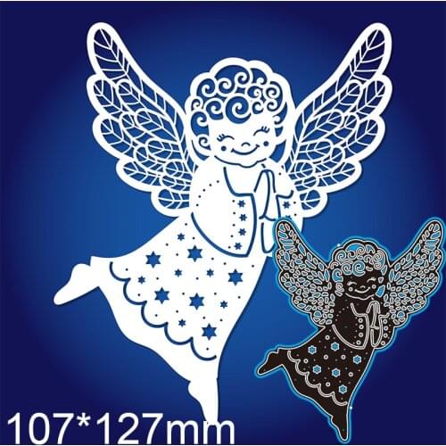 New Metal Cutting Dies Scrapbooking Angel DIY Album Paper Craft Embossing Stencil Decoration 107*127mm