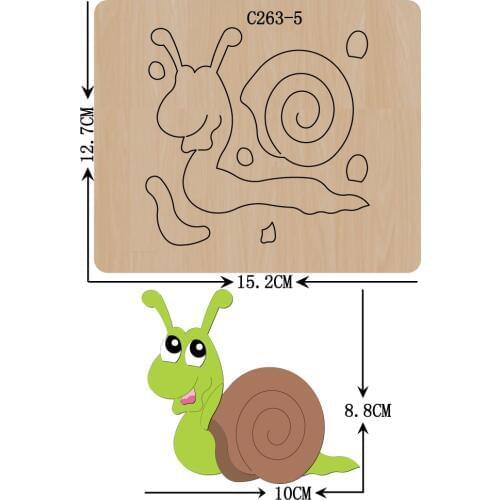 New snails Wooden die Scrapbooking C-263-5 Cutting Dies for common die cutting machines on the market
