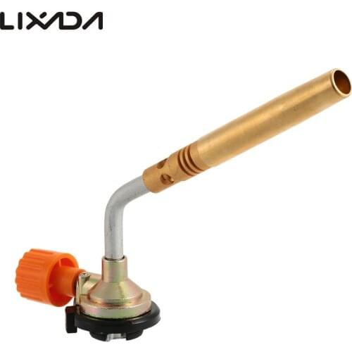 Flame Gas Torch Flamethrower Butane Burners Manual Piezoelectricity Ignite Outdoor Camping BBQ Soldering Welding