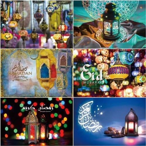 Ramadan Kareem Lantern Moon EID Muslim Party Baby Portrait Photography Backdrop Photo Backgrounds Photocall Photo Studio