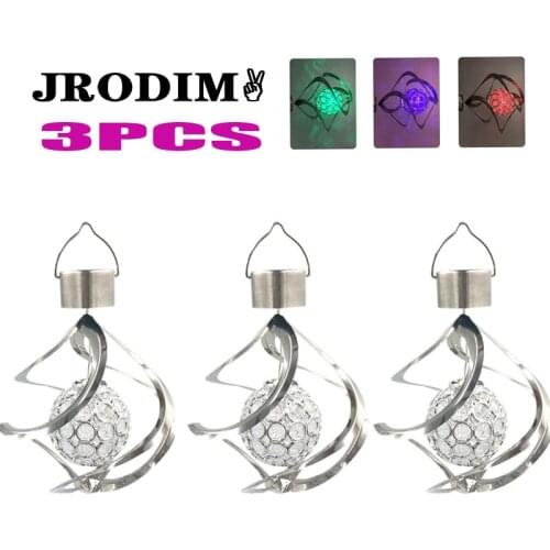 LED Solar Wind Chime Color Changing Hanging Light Decorative Solar Powered LED Wind Spinner Light for Outdoor Garden Courtyard