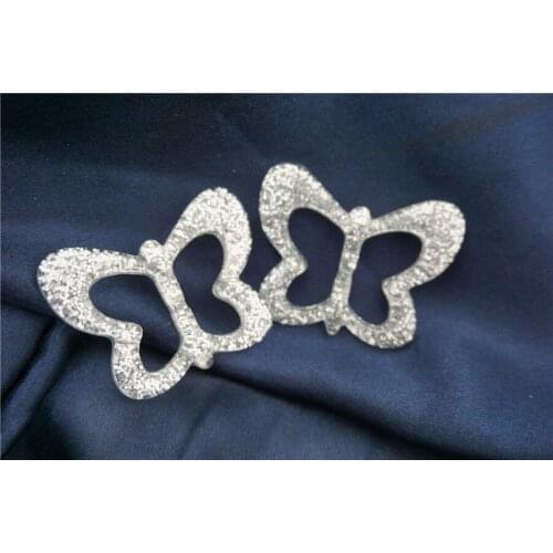 Inner diameter 18mm/23mm/32mm Stylish butterfly Resin buckle for dust coat silver rings buckle for garment Cloth accessories