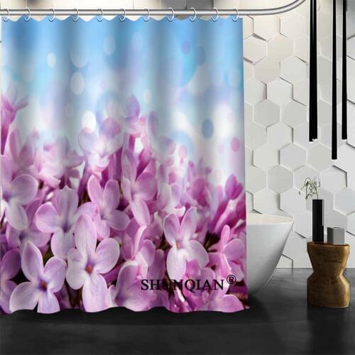 Best Nice Custom Lilac Shower Curtain Bath Curtain Waterproof Fabric Bathroom Curtain MORE SIZE A6.1-84