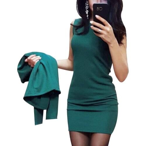 Office Lady Slim Jacket Dresses Set Solid Color Sleeveless Bodycon Mini Dress Matching Coat Two-piece Suit Dress Set