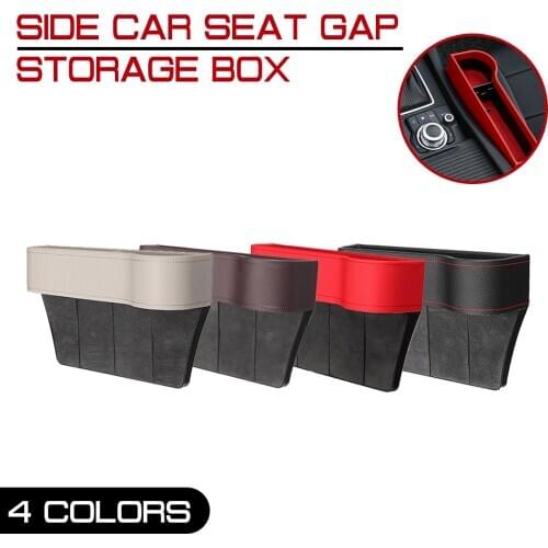 1 set Universal Passenger + Driver PU Leather for Pocket Organizer Phone Holders Side Car Seat Gap Storage Box