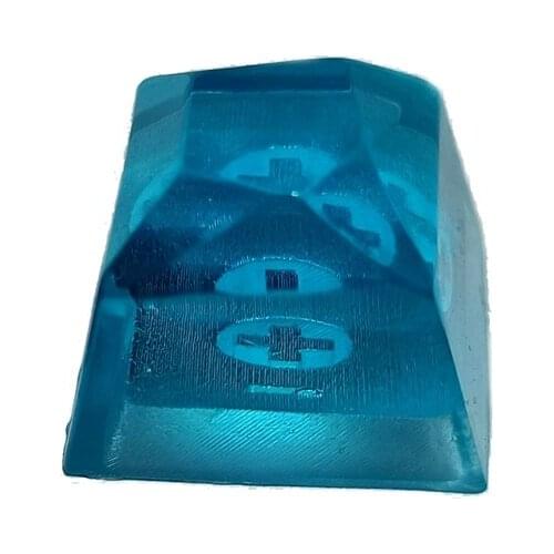 1PC Resin Keycap Cherry Profile R4 Personality Height Translucent Sapphire Keycap Replacement for Mechanical Keyboard