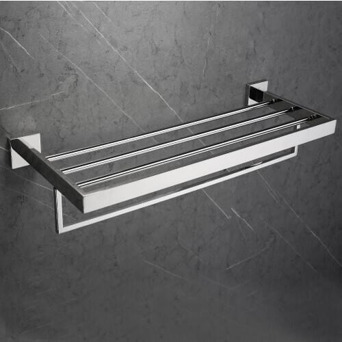 1PCS SUS 304 Stainless Steel 60cm Bathroom Towel Racks With Towel Bar and Brief Fixed Bathroom Towel Holder