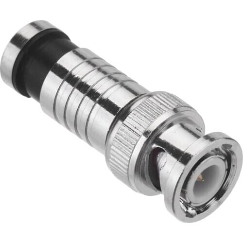 10 Pieces BNC Male Compression Connectors RG59 Cable Adaptor Terminator Jack Plug