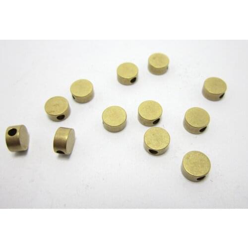 Brass round beads 5x2.5mm Brass spacer beads Bracelet Necklace beading findings -20pcs R1154