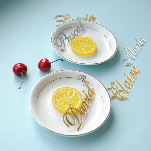 40pc Clear Acrylic Table Place Cards For Guest Rectangle Square DIY Escort Wedding Name Place Setting Calligraphy Stationery