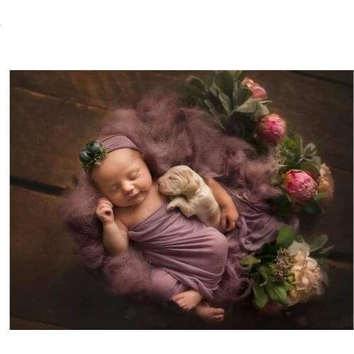 5D DIY Diamond Painting Full Square Cute baby and pet dog photo Diamond Embroidery Mosaic Picture Of Rhinestone Decoration Home