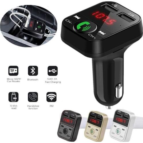 Car MP3 Player USB Car Charger Bluetooth 5.0 FM Transmitter MP3 Kit Fast 3.1A Charger Phone Modulator Handsfree Audio Playe K6N3