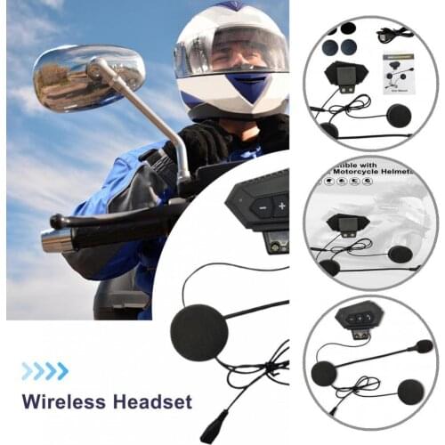 Listen to Music Black Rechargeable Handsfree Wireless Helmet Headset for Scooter