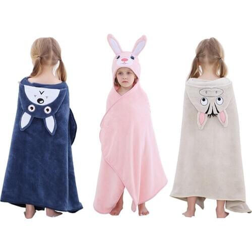 Chun Ke Childrens Bath Towel Super Soft Absorbent Quick-Drying Beach Towel Baby Baby Multifunctional Cartoon Bathrobe